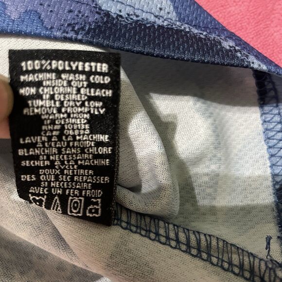 NBA Blue Camo Print Casual Summer Activewear Tank Top Size Small - Picture 3 of 8